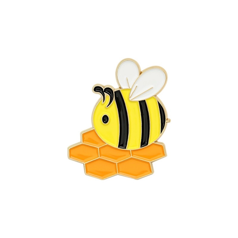 Bee enamel pin oem custom