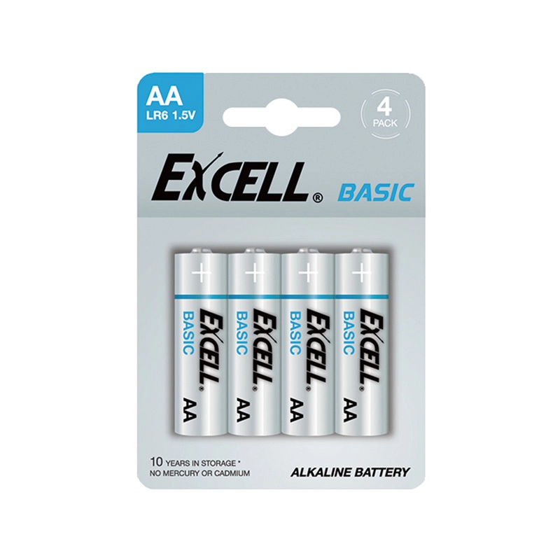 Durable LR6 Alkaline EXCELL-Basic AA Batteries