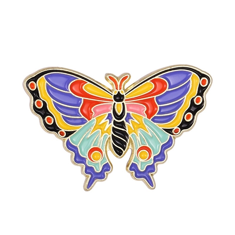 Butterfly enamel pin custom shape