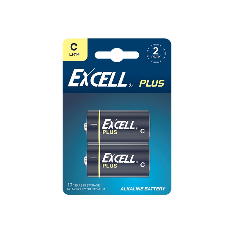 High Power C Size Alkaline EXCELL-PLUS LR14 Batteries