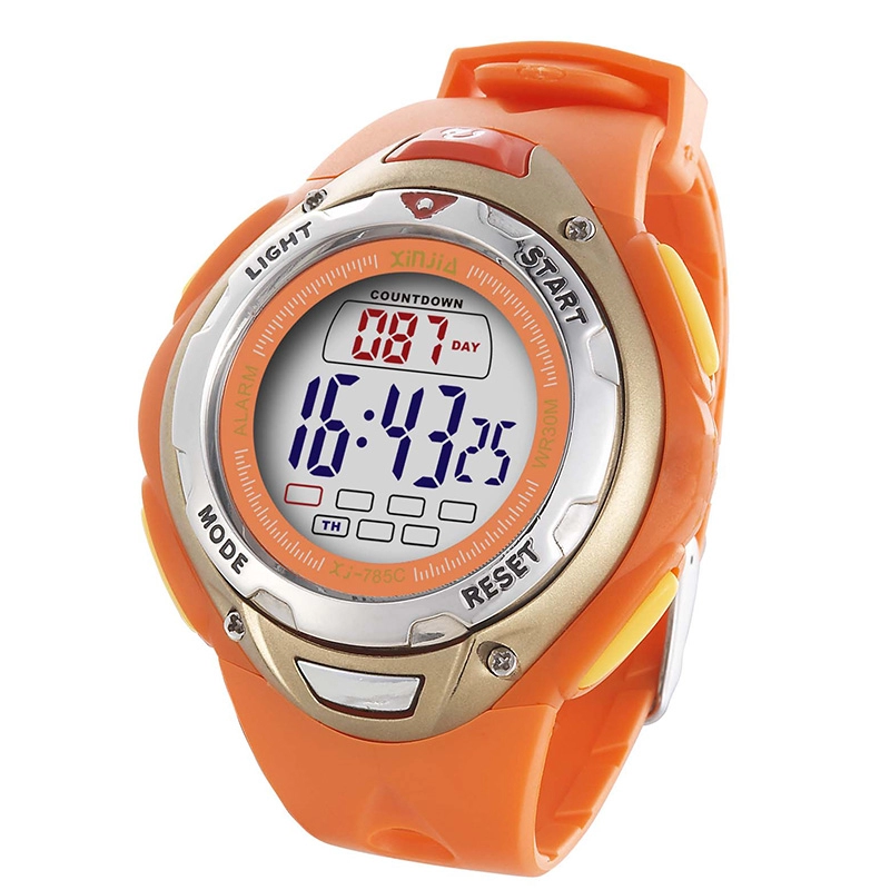 Alloy Bezel Digital Water Resistant Countdown Wrist Watch