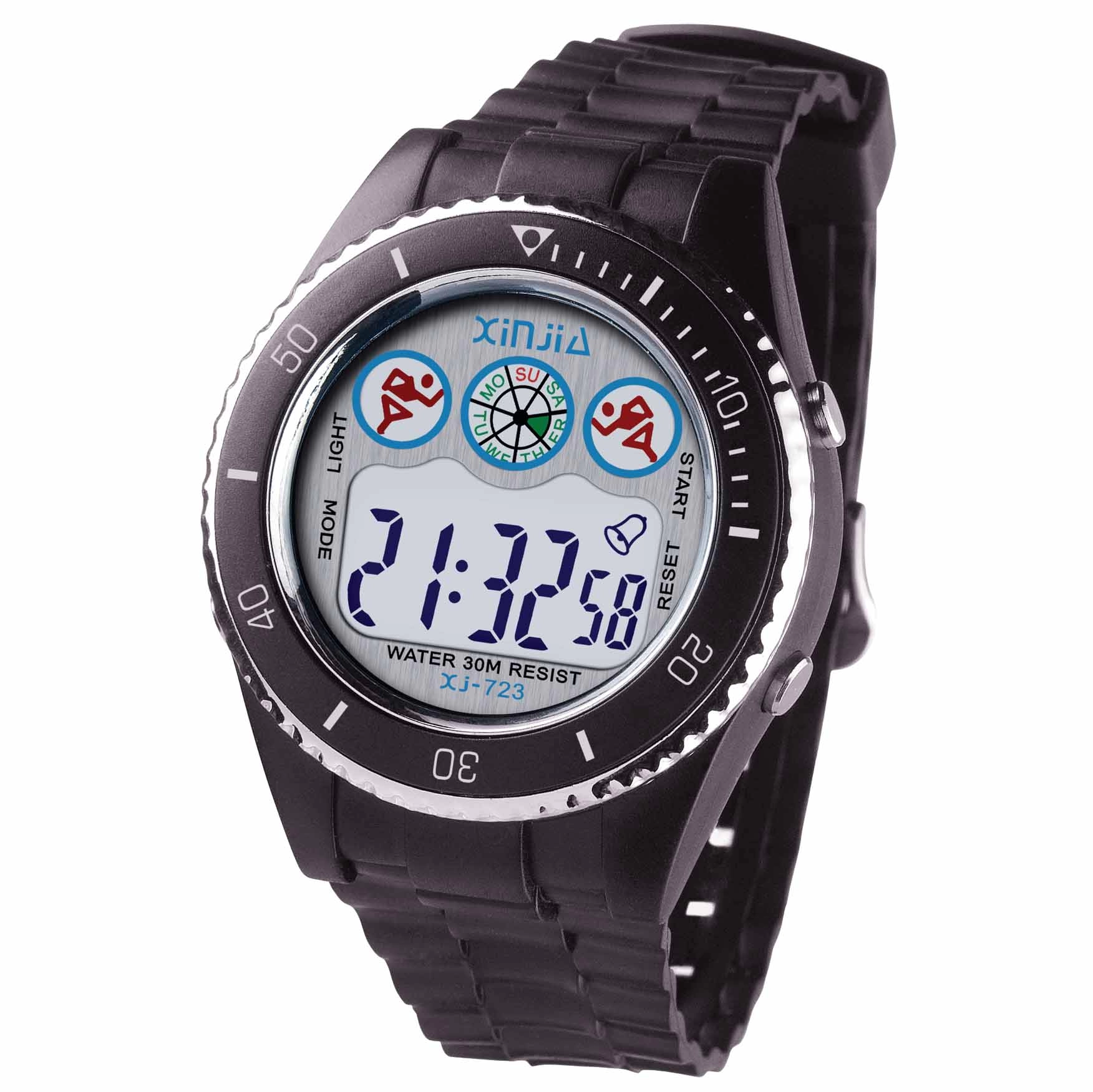 Black Gentlemen Digital Water Resistant Wrist Watch