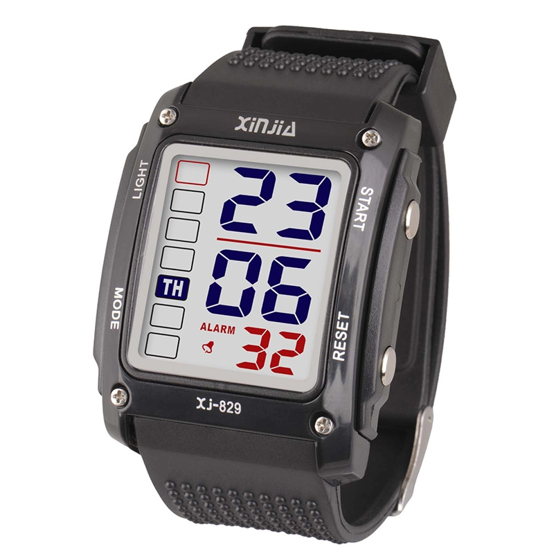 Square Men Digital Water Resistant  Wrist Watch