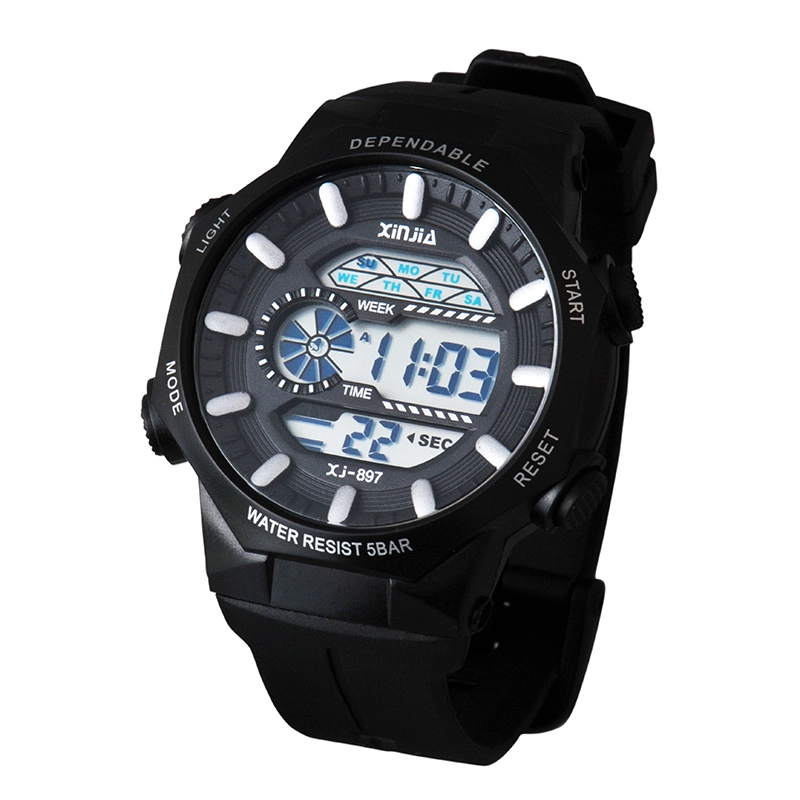 Dark Style Unisex Digital Water Resistant  Wrist Watch