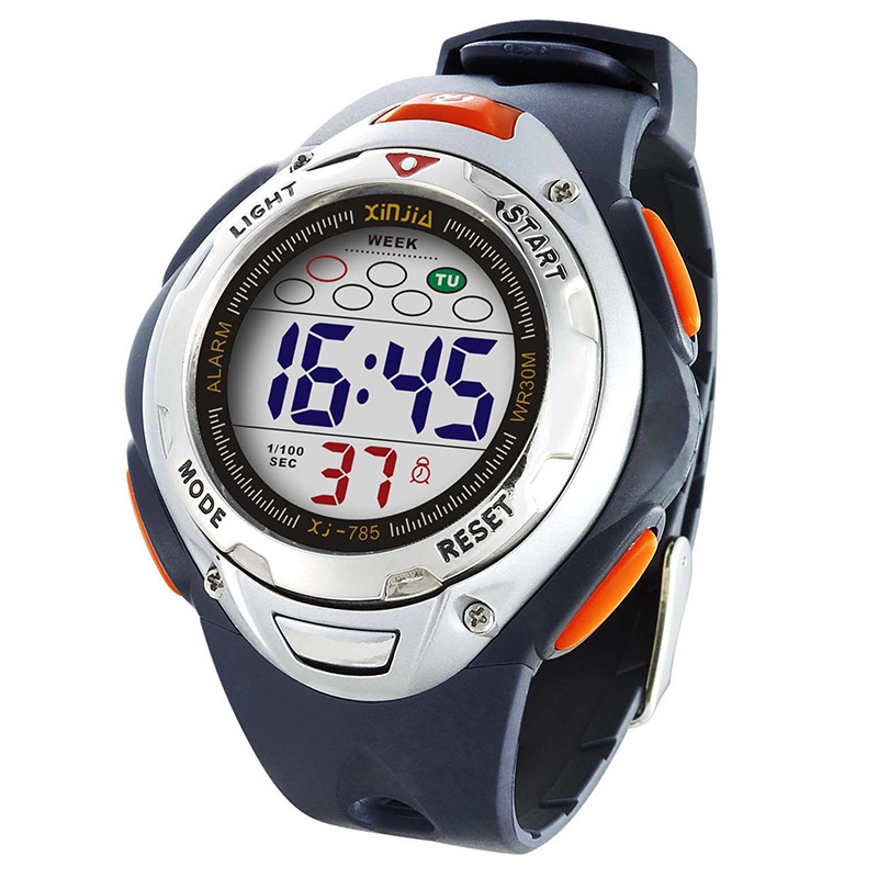 Alloy Bezel Digital Water Resistant Wrist Watch