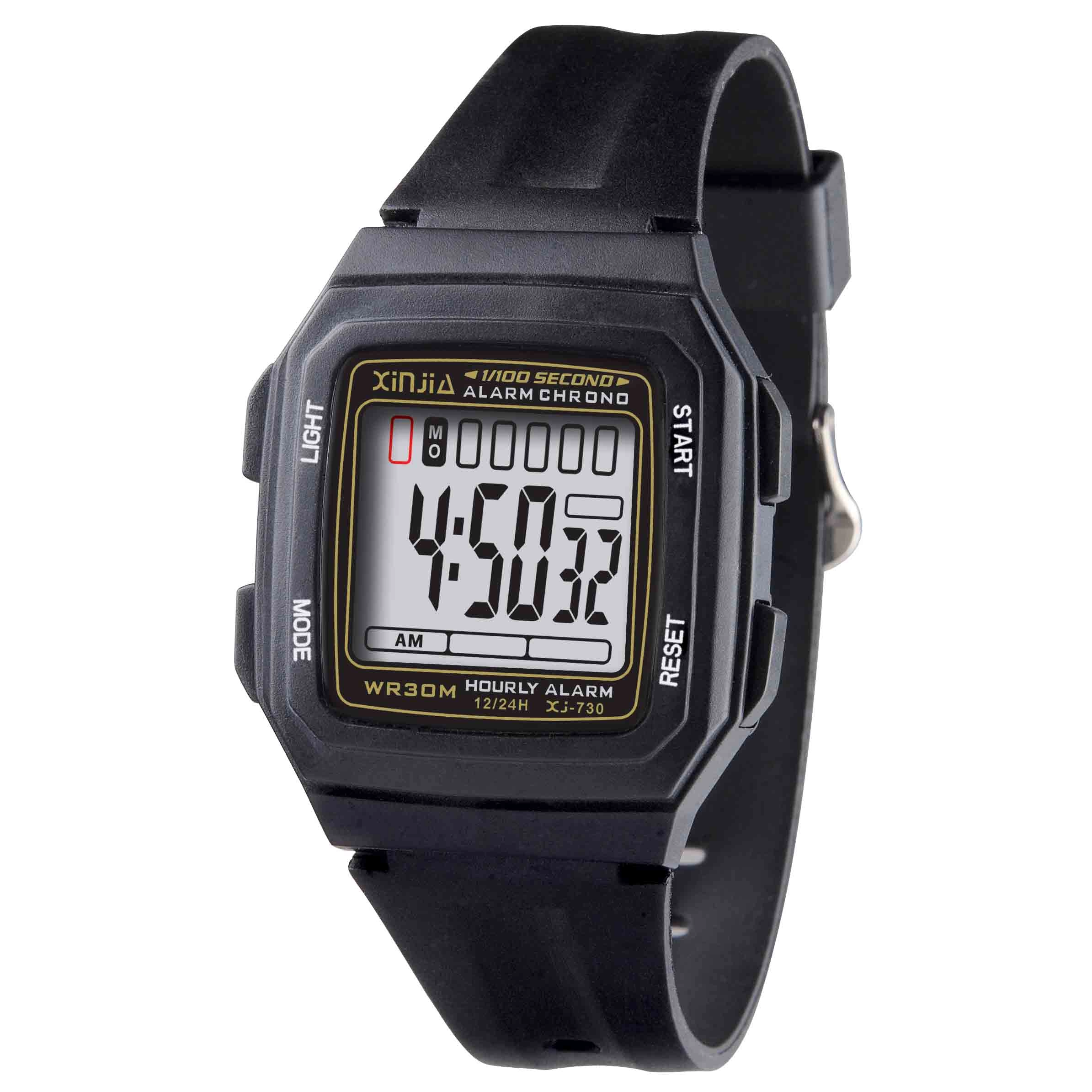 Portable Square Digital Water Resistant Wrist Watch