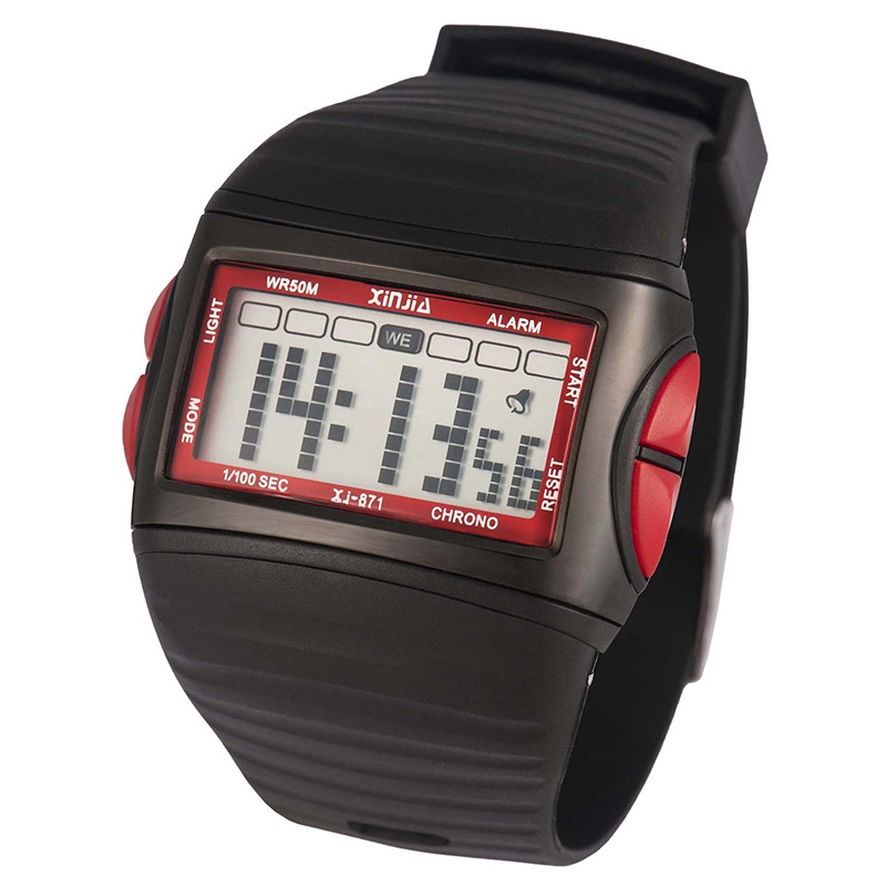 Square Unisex Digital Water Resistant  Wrist Watch