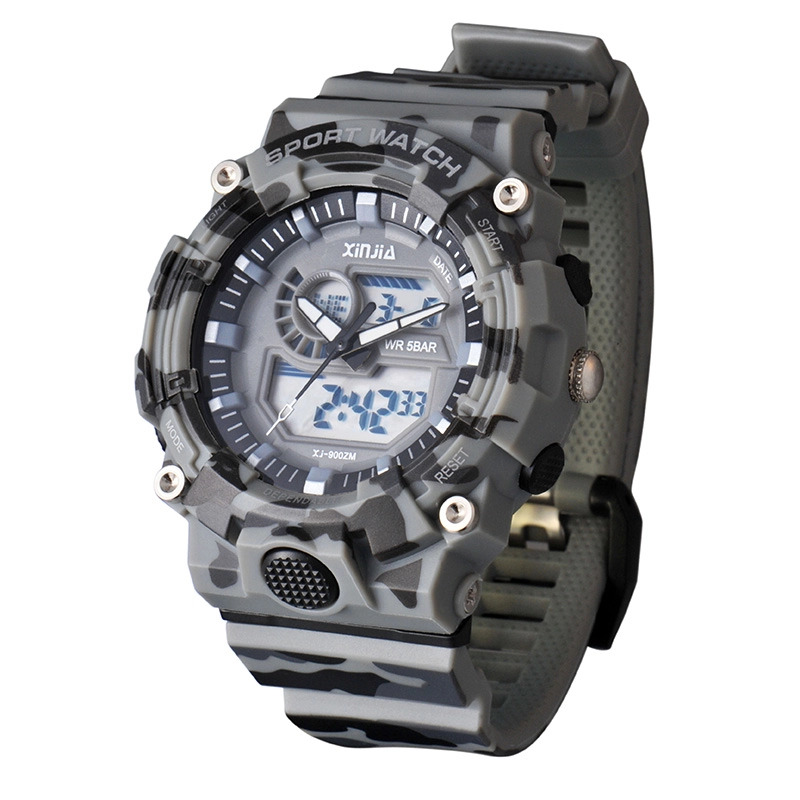 Fashion Sport Men's Waterproof Analog-Digital Wristwatch