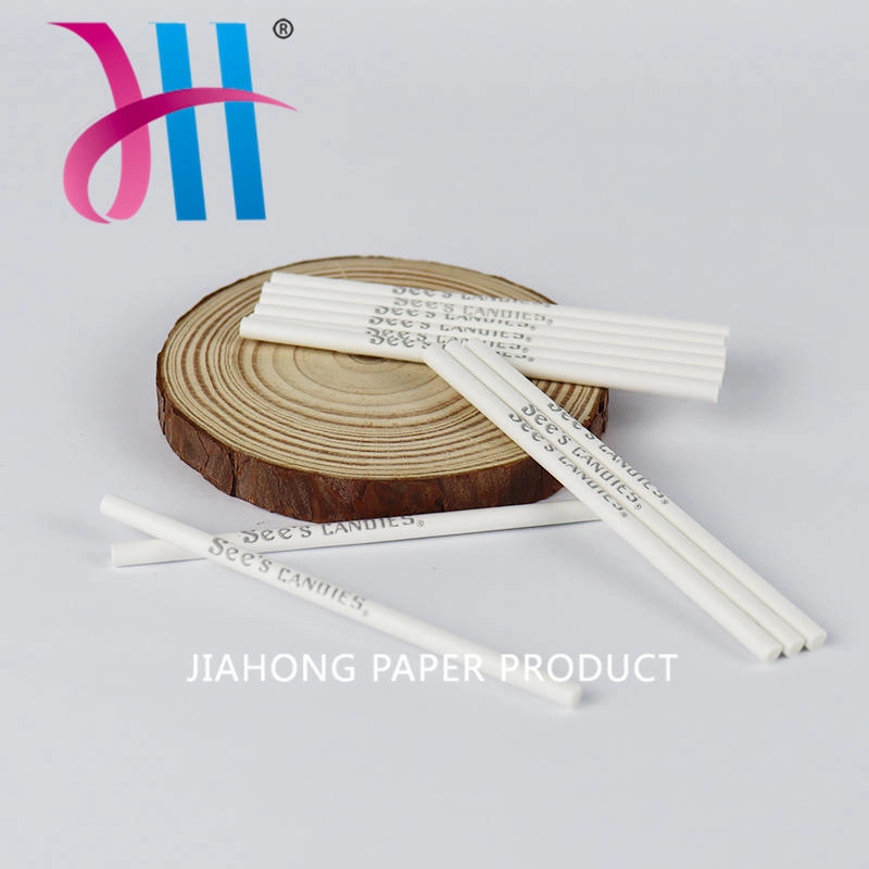 Customized Disposable White Clear Candy Paper Stick 4.0x89mm