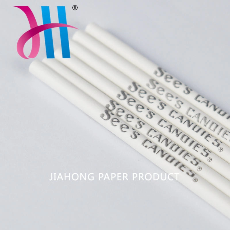 Customized Disposable White Clear Candy Paper Stick 4.0x89mm