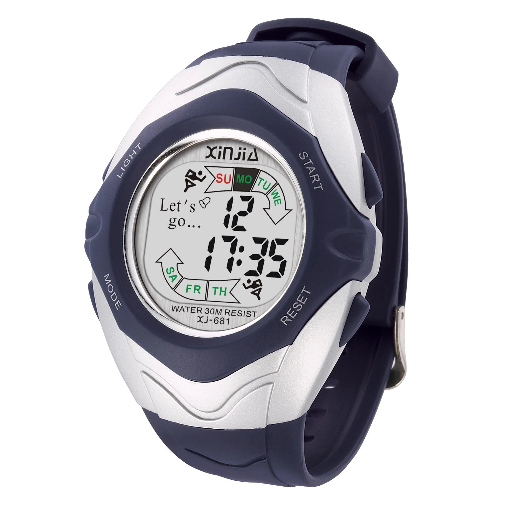 Sport Spirit Digital Water Resistant  Wrist Watch