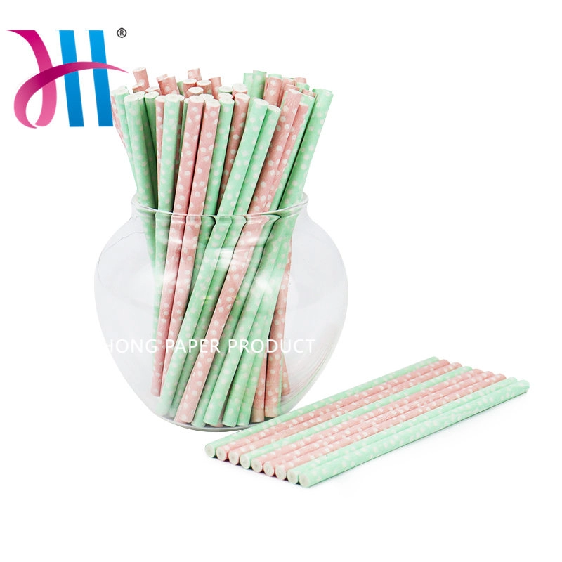 Wholesale Eco Friendly Disposable colorful candy paper sticks 4.0*100mm
