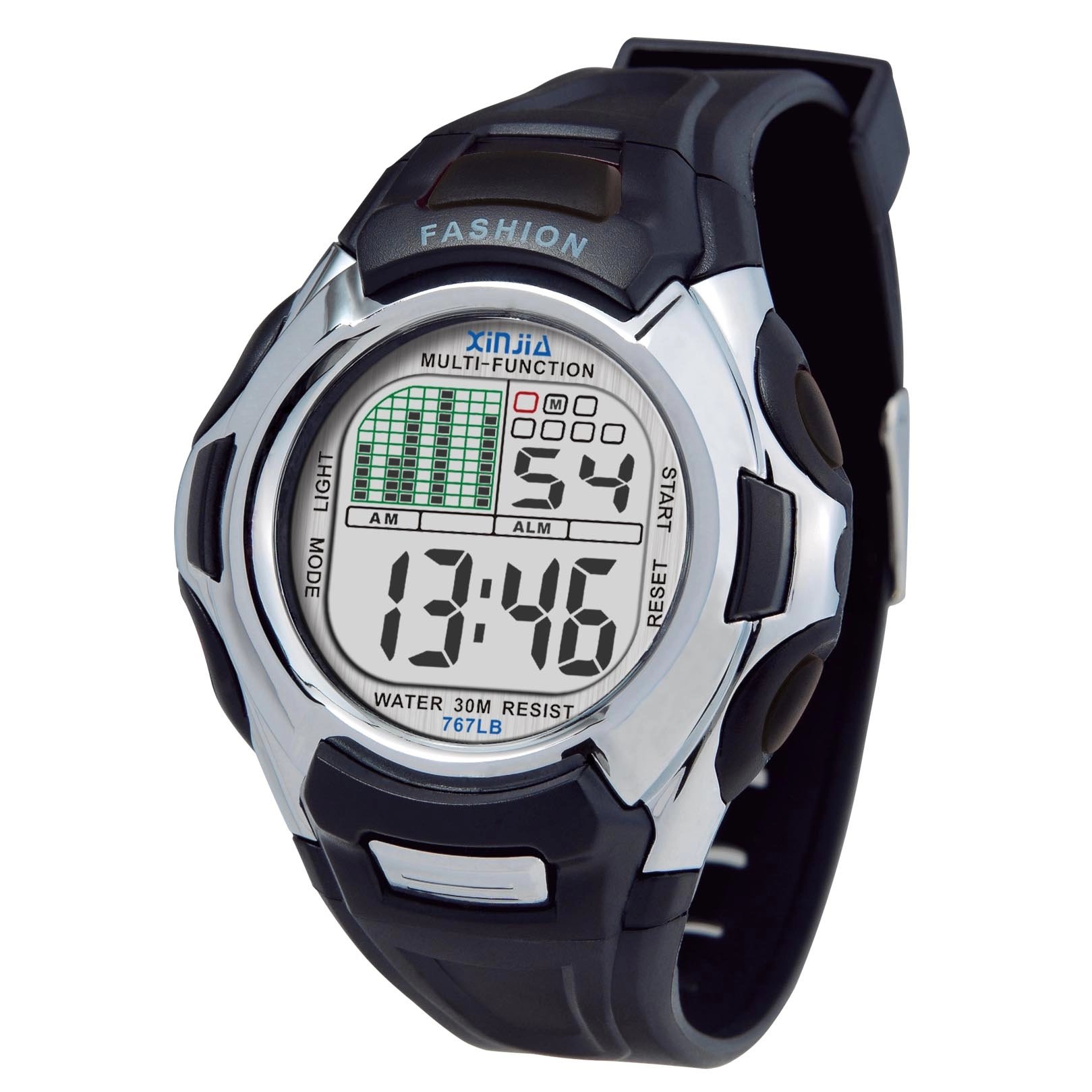 Flashing Light Water Resistant Sport Wrist Watch