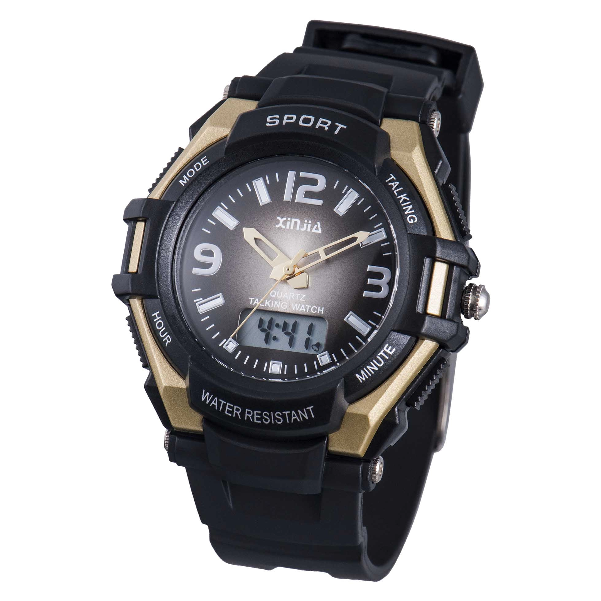 Fashionable Blind Talking Digital Wrist Watch With Pointer