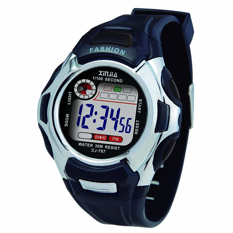 Xinjia Simple Round Waterproof Sport Digital Wrist Watch