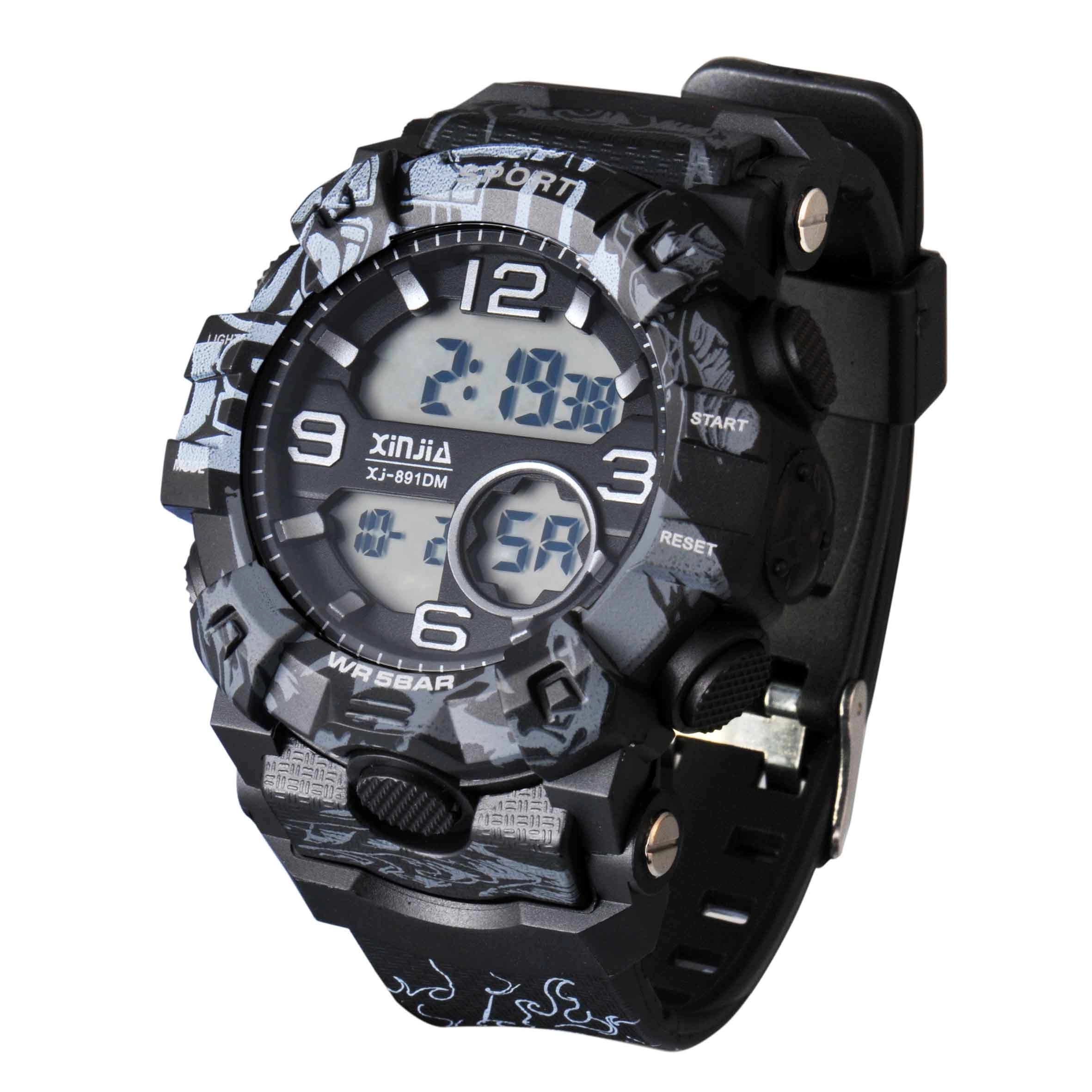 Military Colored Mens Outdoor Waterproof Digital Wrist Watch