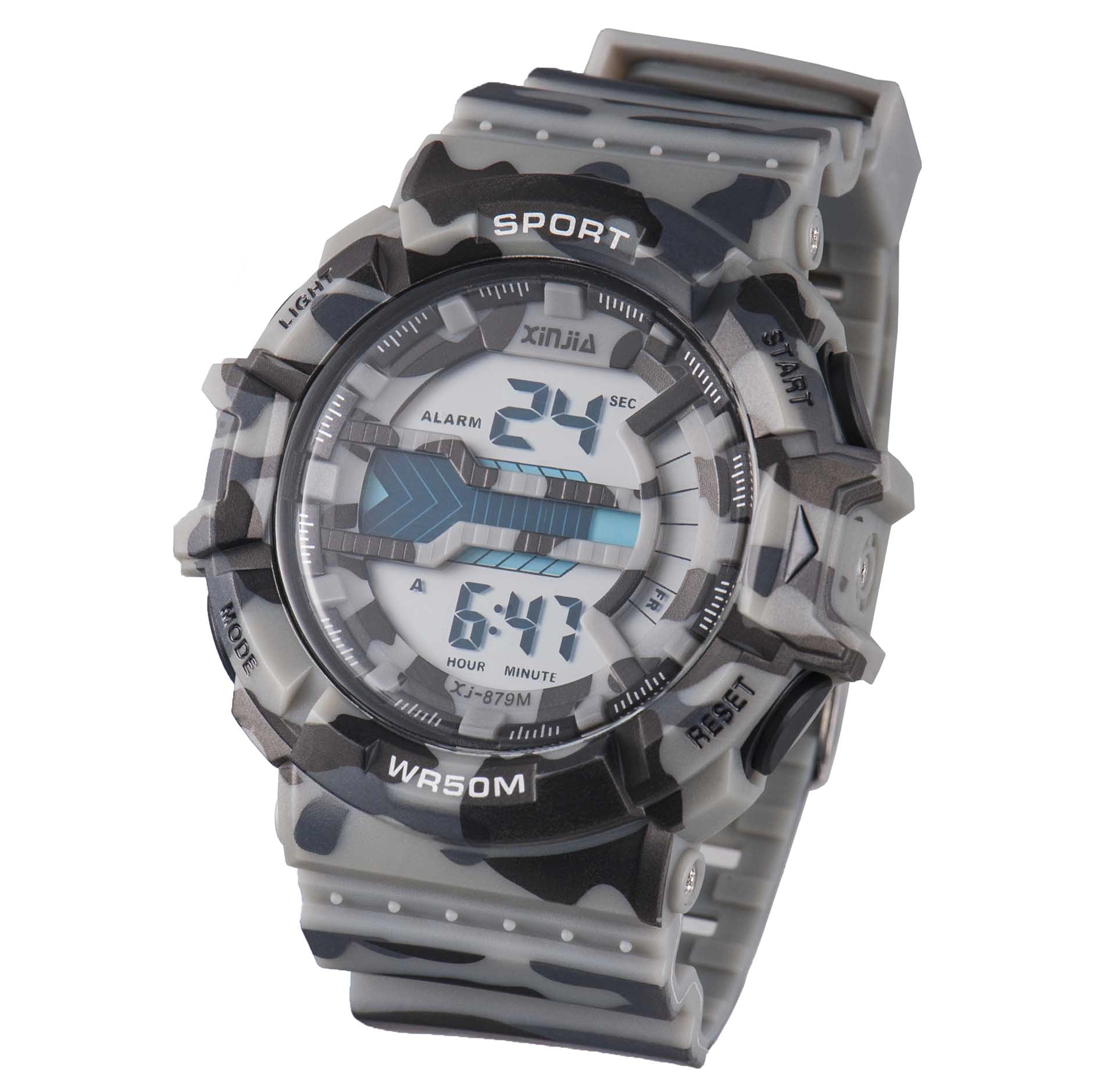Camouflage Color Mens Water Resistant Outdoor Digital Wrist Watch
