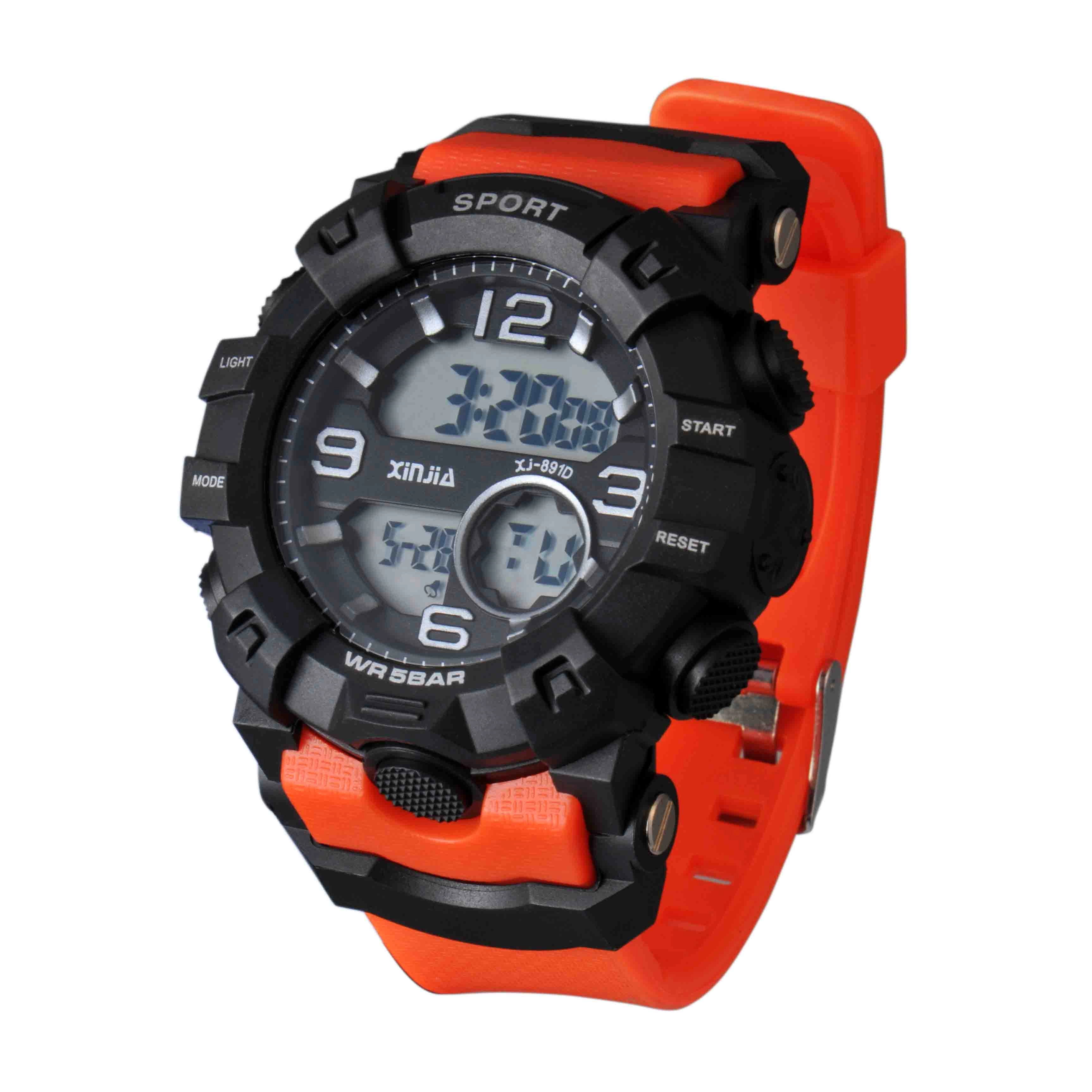 Colorful Belt Mens Outdoor Waterproof Digital Wrist Watch