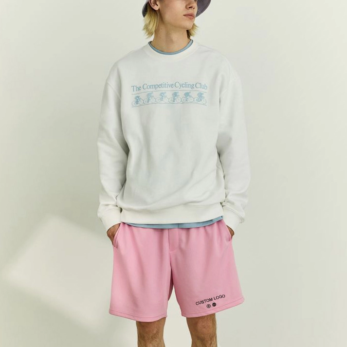 Men Printed Sweatshirt Shorts Set