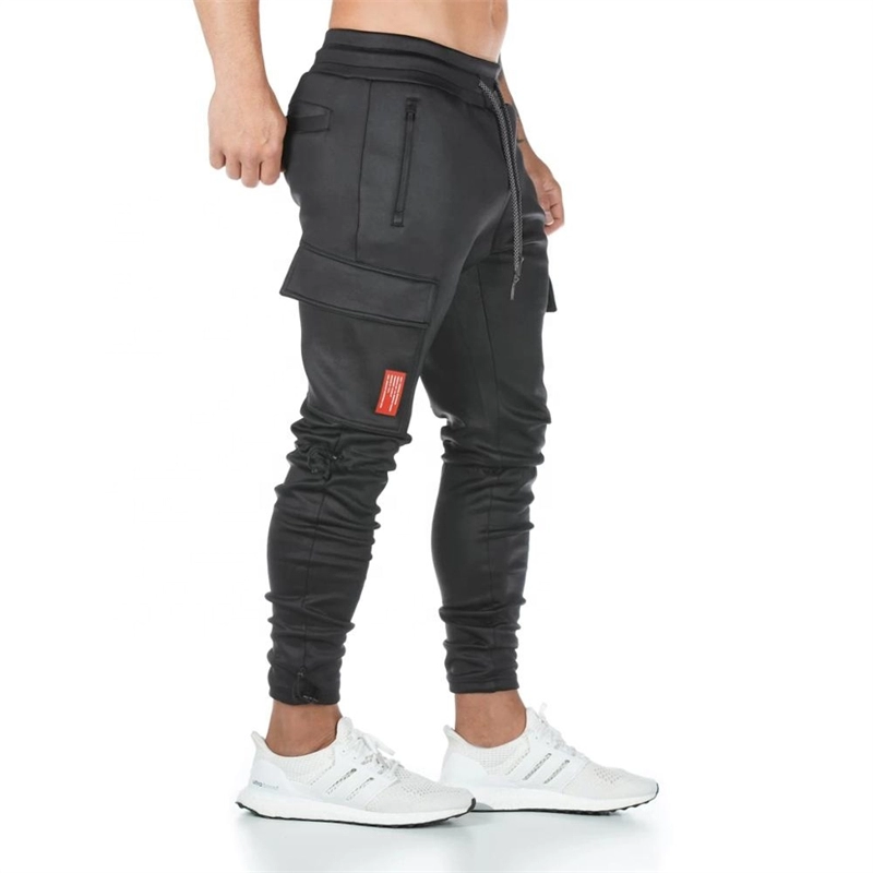 Black pocket cargo jogger pants