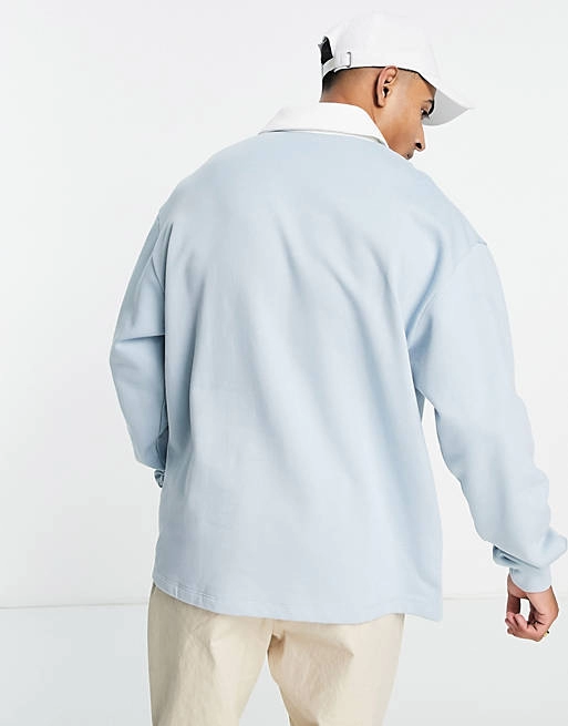 Men's Polo Collar Half-Button Sweatshirt