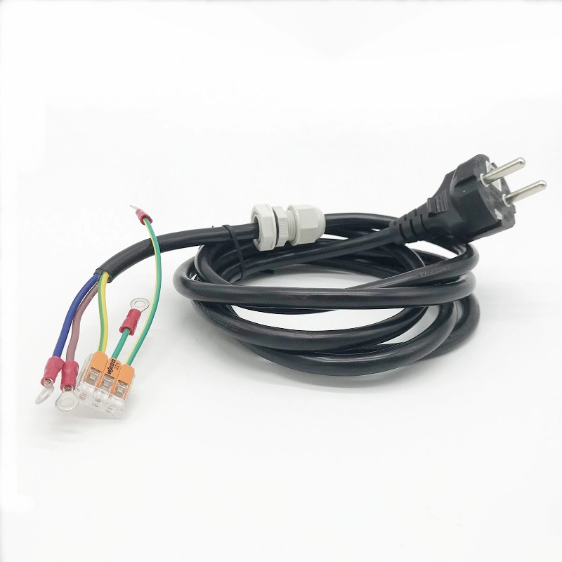 EU 3 Prong Ac Power Cord Extension Cable with Wago 221 Connector