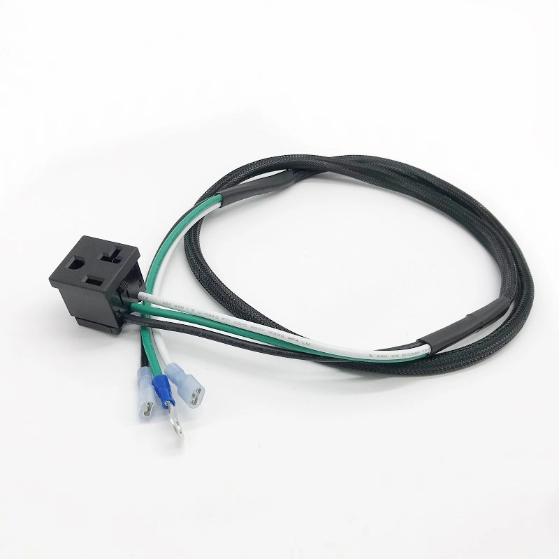 Snap-in AC Power Plug & Receptacle NEMA 5-15R Wire Harness