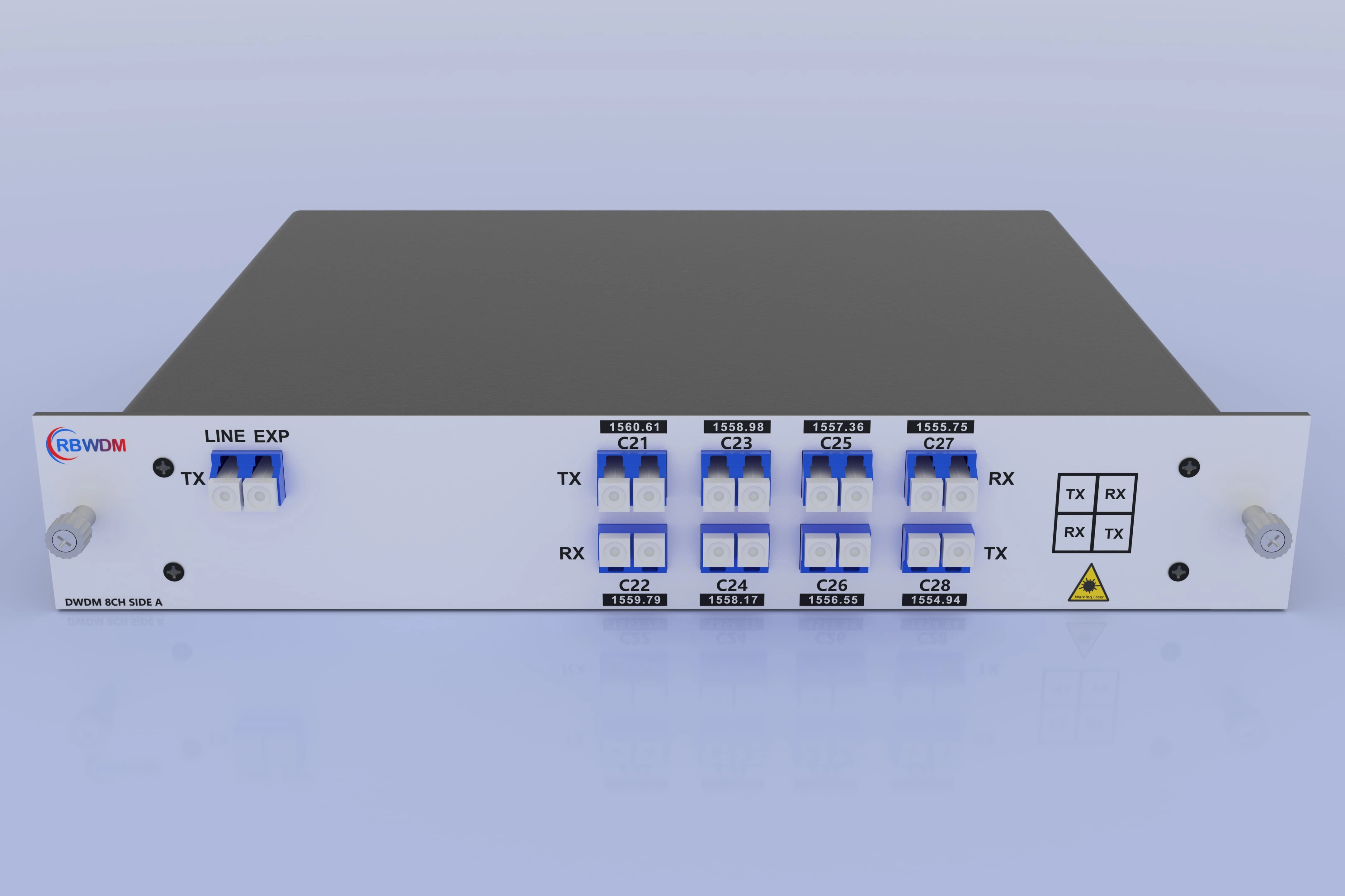 Single Fiber 8CH (16waves) DWDM MUX DEMUX, LC/UPC, LGX BOX