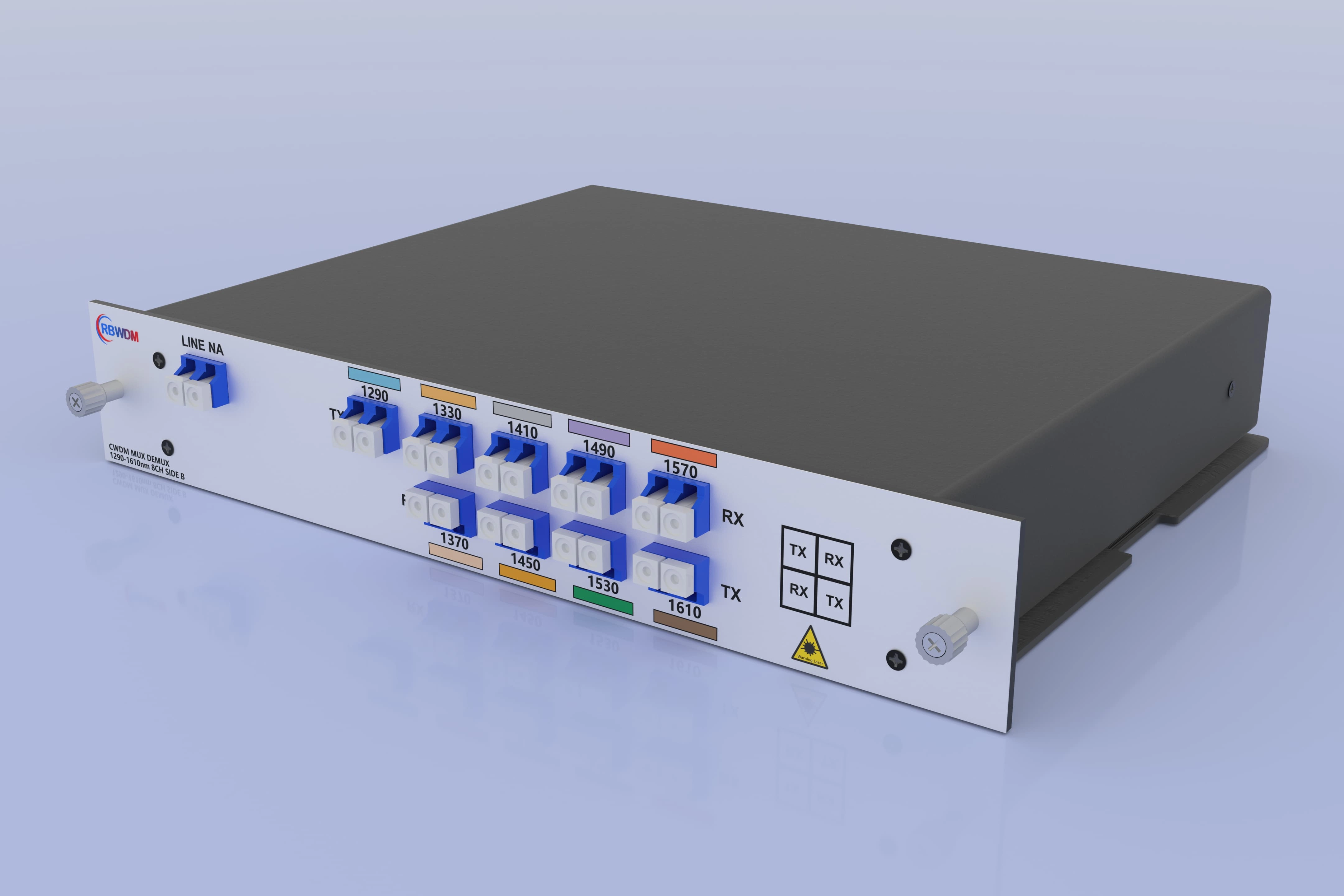 Single Fiber 9CH(18waves) 1270-1610nm CWDM MUX DEMUX Port, LC/UPC, Plug-In LGX Box