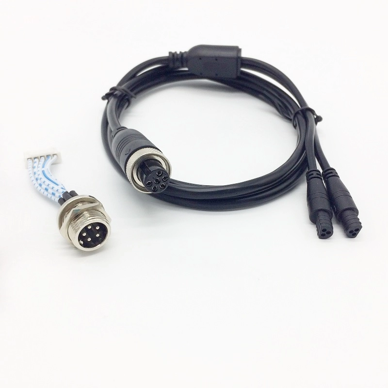 GX16 6PIN Male Female Connector Overmolded Cable Assembly