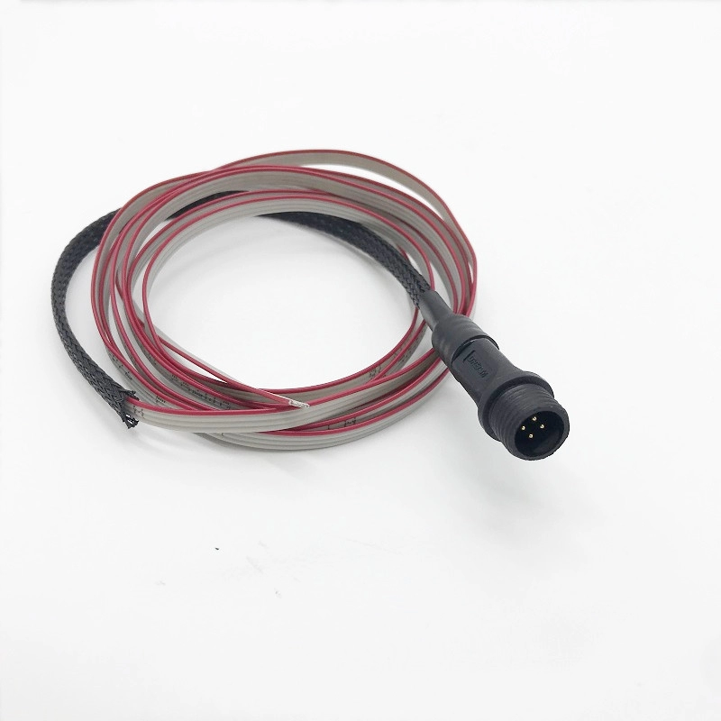 UL2561 Flat Cable Waterproof M12 Connector Wire Harness