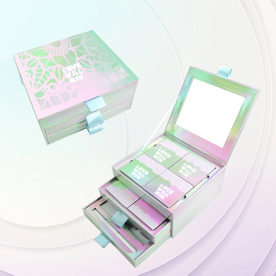 Cosmetics Holographic Cardboard Gift Packaging