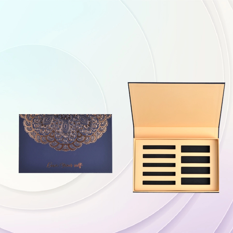 Texture Hot Stamping Makeup Magnetic Box Packaging
