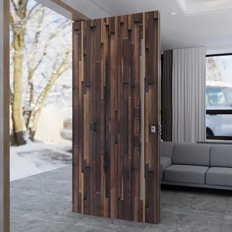 LD-ED11 Wood Modernistic main entry door exterior pivot Door
