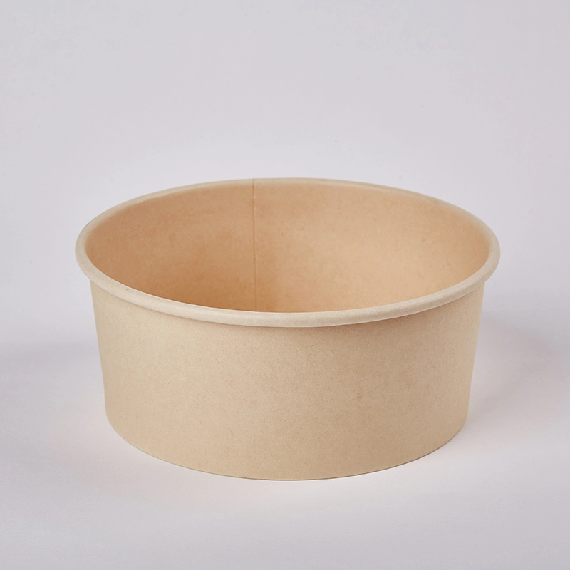 Custom Logo Takeaway Bamboo Fiber Plup Paper Disposable Bowl
