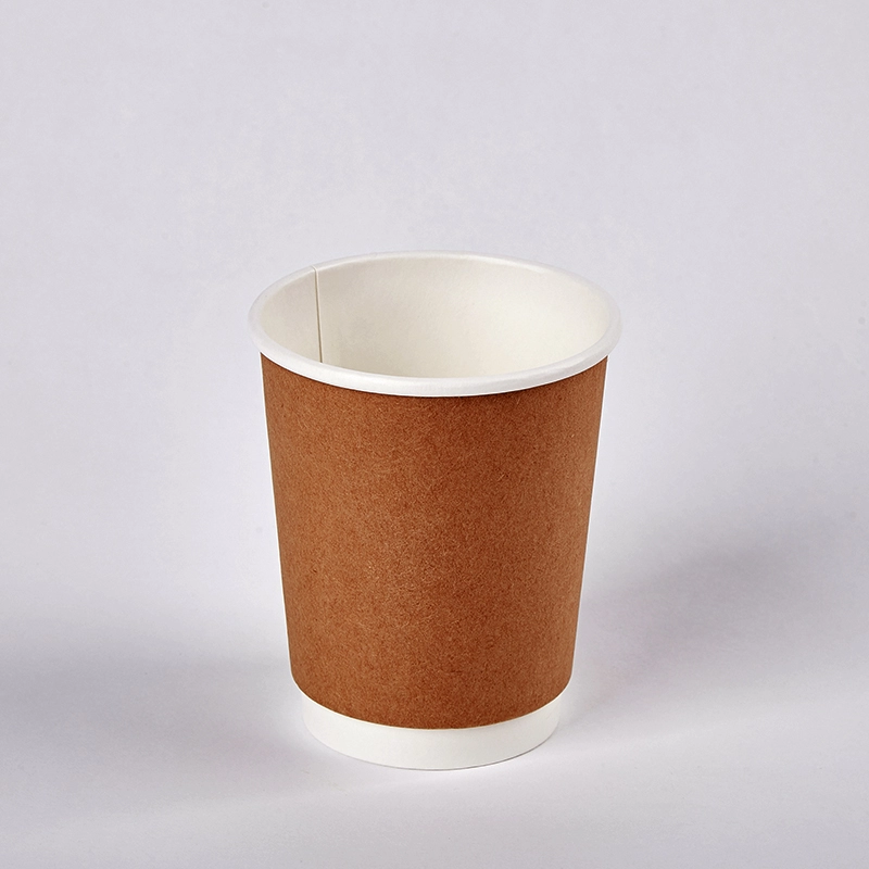 Kraft Disposable Takeaway Double Wall Coffee Paper Cup