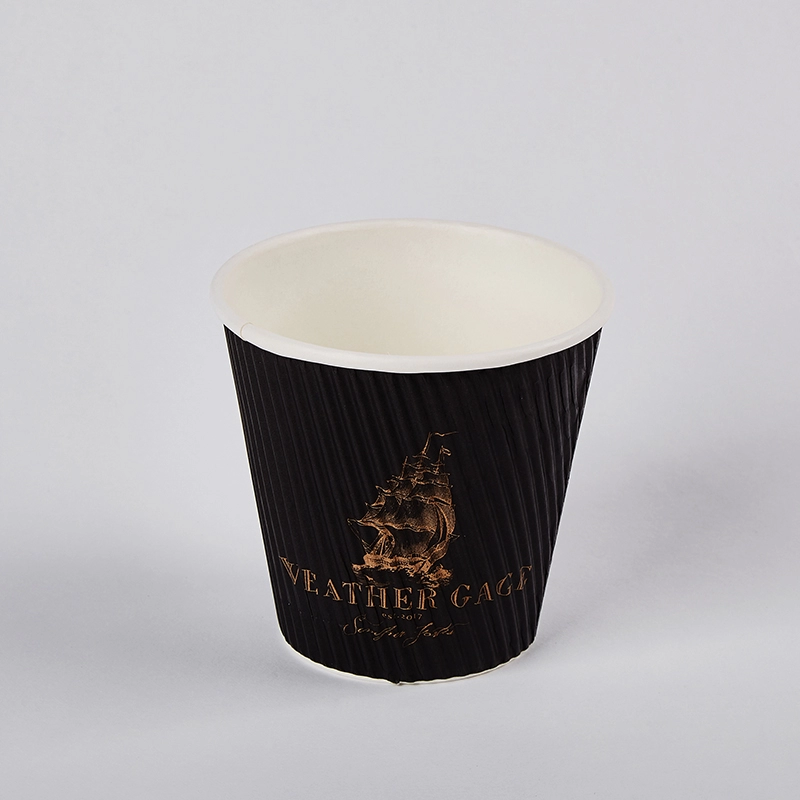 Takeaway Disposable Ripple Wall Hot Drinks Coffee Paper Cups