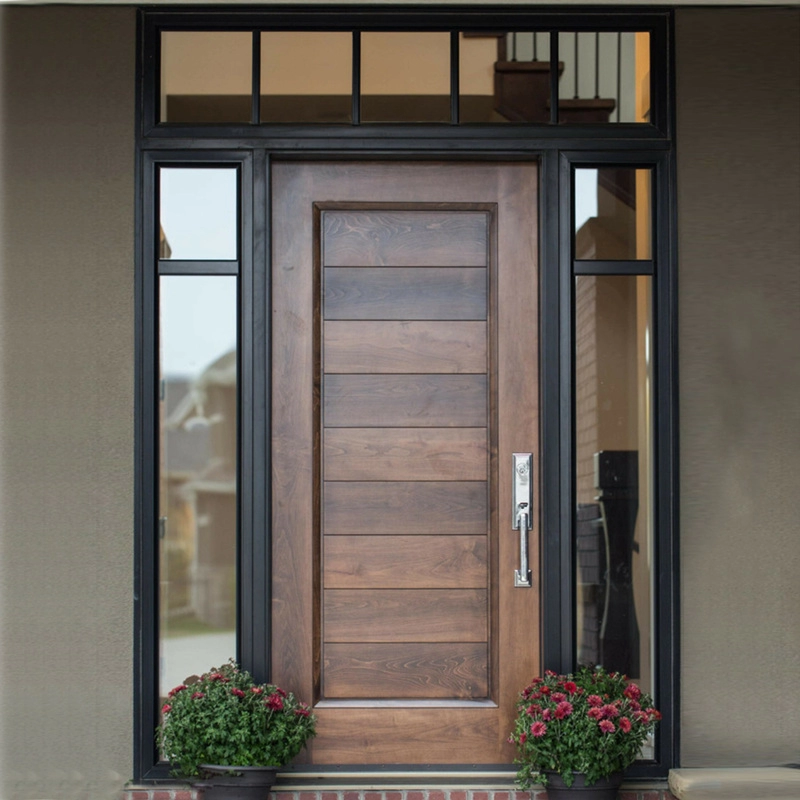 LD-ED13 Casement Single open wood entry door Wooden front door