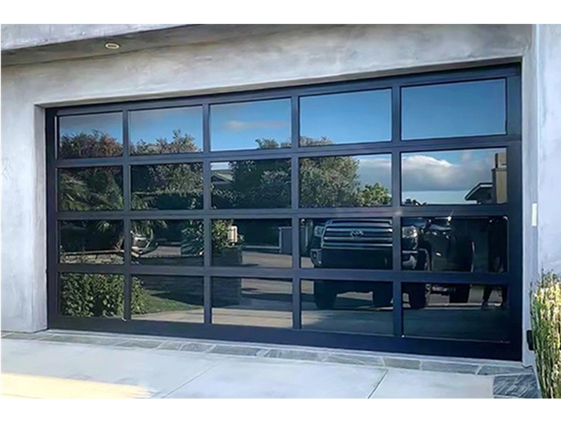 LD-GS03 Black Tinted Privacy glass garage door