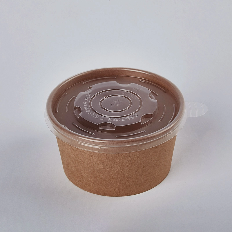 Food Grade Disposable Paper Soup Bowl Container With Lids