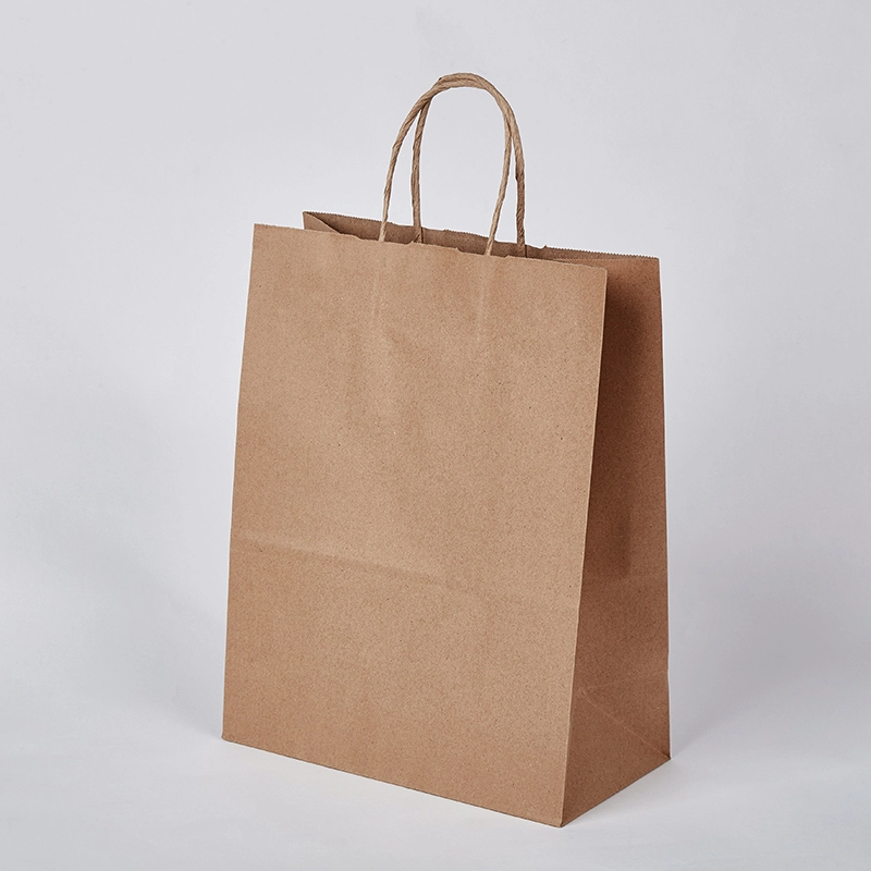 Custom Take Out Disposable Brown Kraft Paper Bags