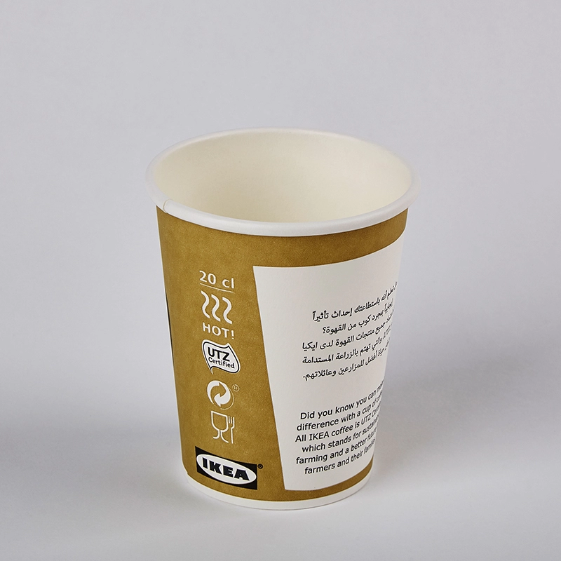 Custom Printed Disposable Single Wall Paper Cups
