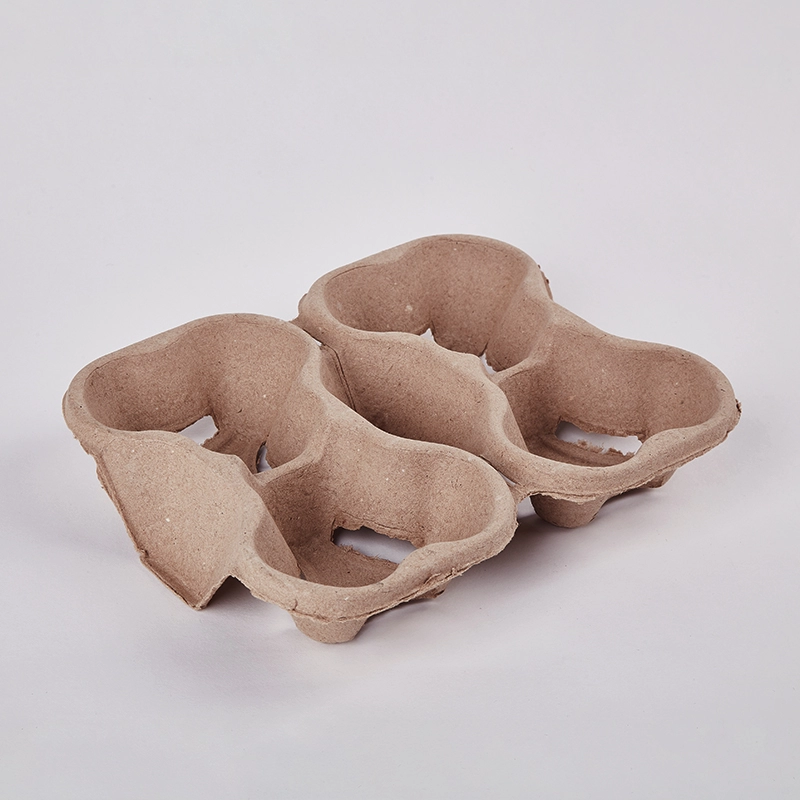 Eco Friendly Recyclable 4 Split 2 Paper Plup Tray Holder Carrier For Paper Cup
