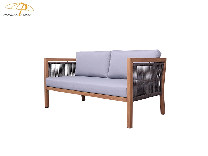 Leisure Outdoor Furniture Wood Patio Loveseat Sofa