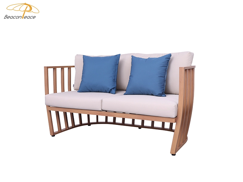 Garden Leisure Furniture Wood Patio Waterproof Single Sofa