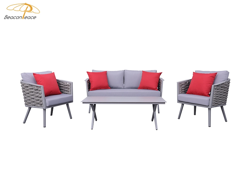 Modern Customized Garden Patio Rope Weaveing Sofa Lounge Furniture