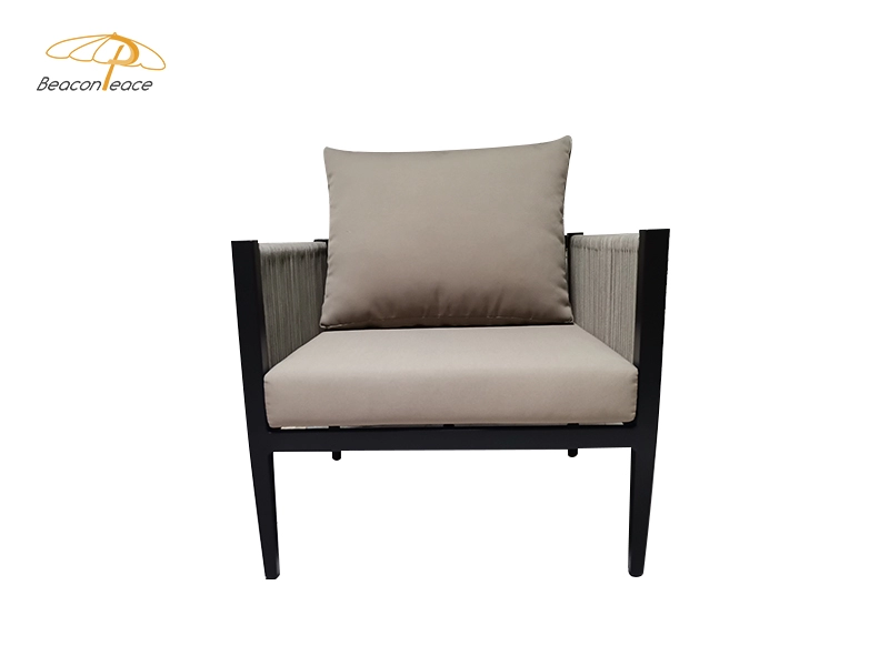 Outdoor Single Sofa Chair with Cushions Furniture Hotel Garden Patio