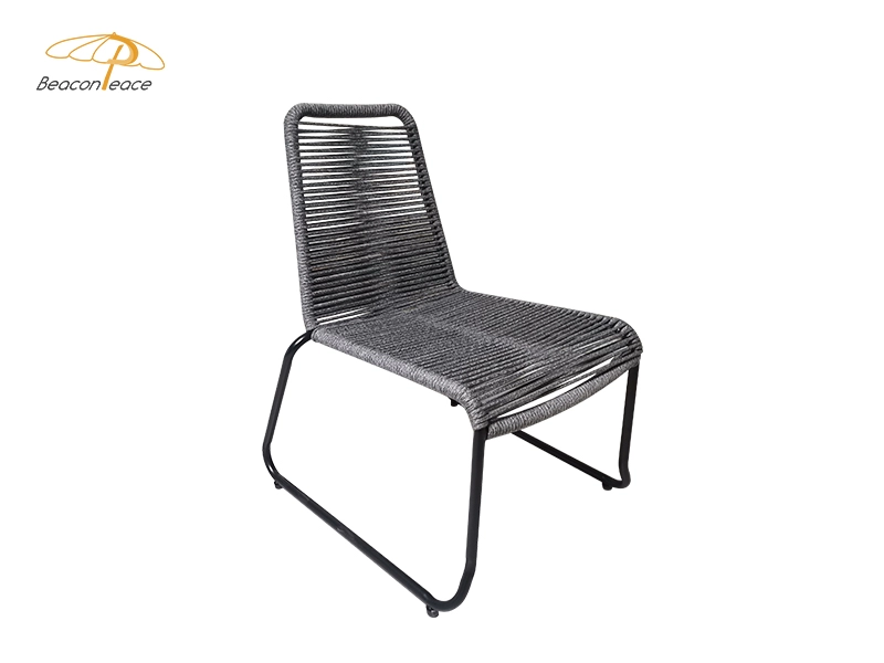 Outdoor Garden Furniture Metal Rope Weaving Dining Chair