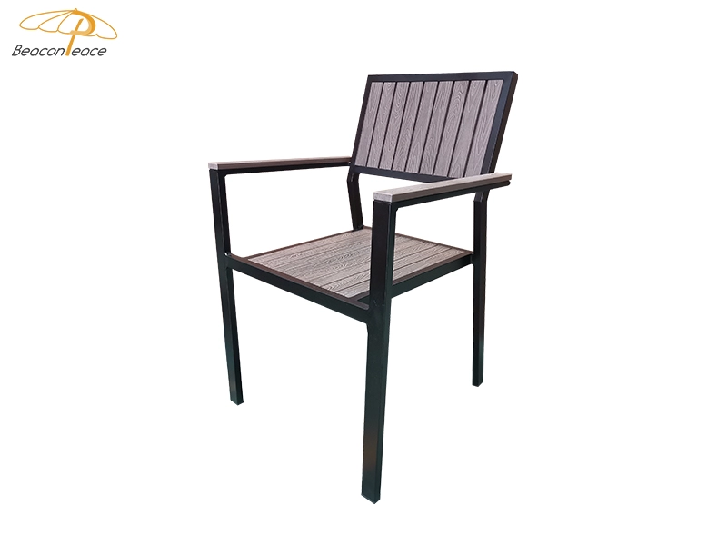 Outdoor Modern Polywood Dining Table Chair Plastic wood aluminum