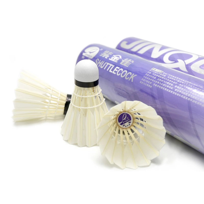 Good Quality Goose Purple JINQUE Badminton Shuttlecock for training